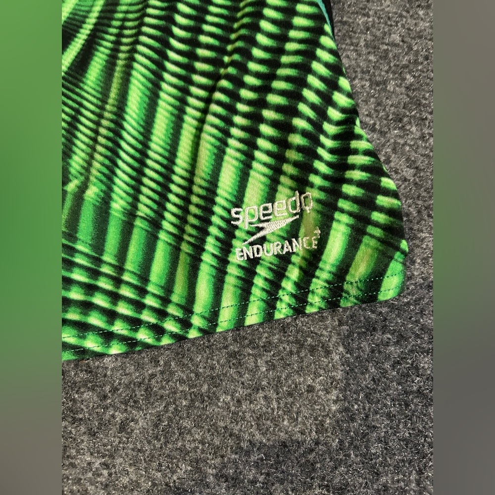 Speedo Kids Green and Black Swim Trunks - Picture 2 of 6